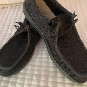 Hey Dude Men's Black Loafers